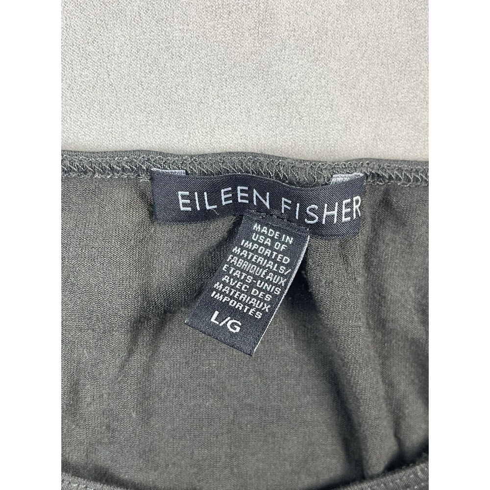 Eileen Fisher Charcoal Gray Jersey Knit Sleeveless Maxi Tank Dress Large L/G - Picture 4 of 4